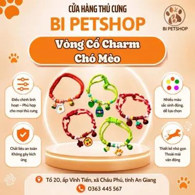 Vòng Cổ Charm Chó Mèo