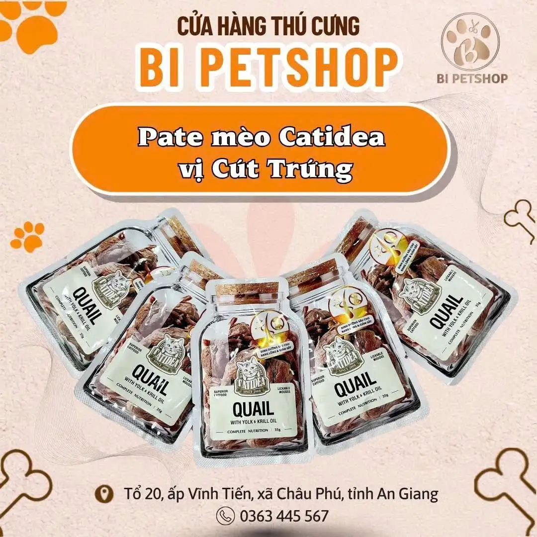 Pate Mèo Vị Catidea Cút Trứng