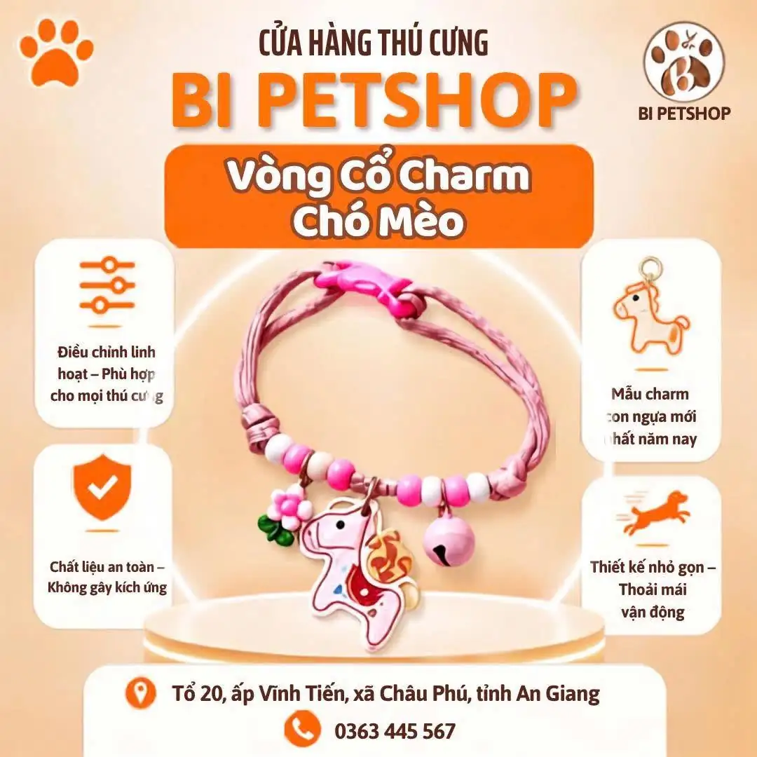 Vòng Cổ Charm Chó Mèo